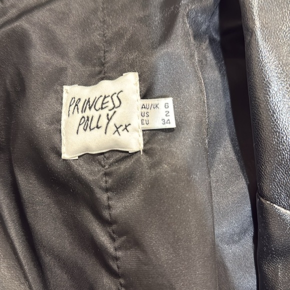 Oversized faux leather blazer - Picture 3 of 4